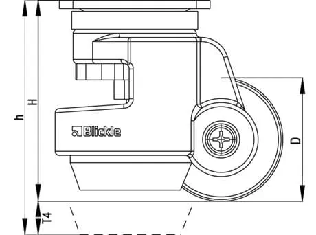 Jacking Castor D63 90x90