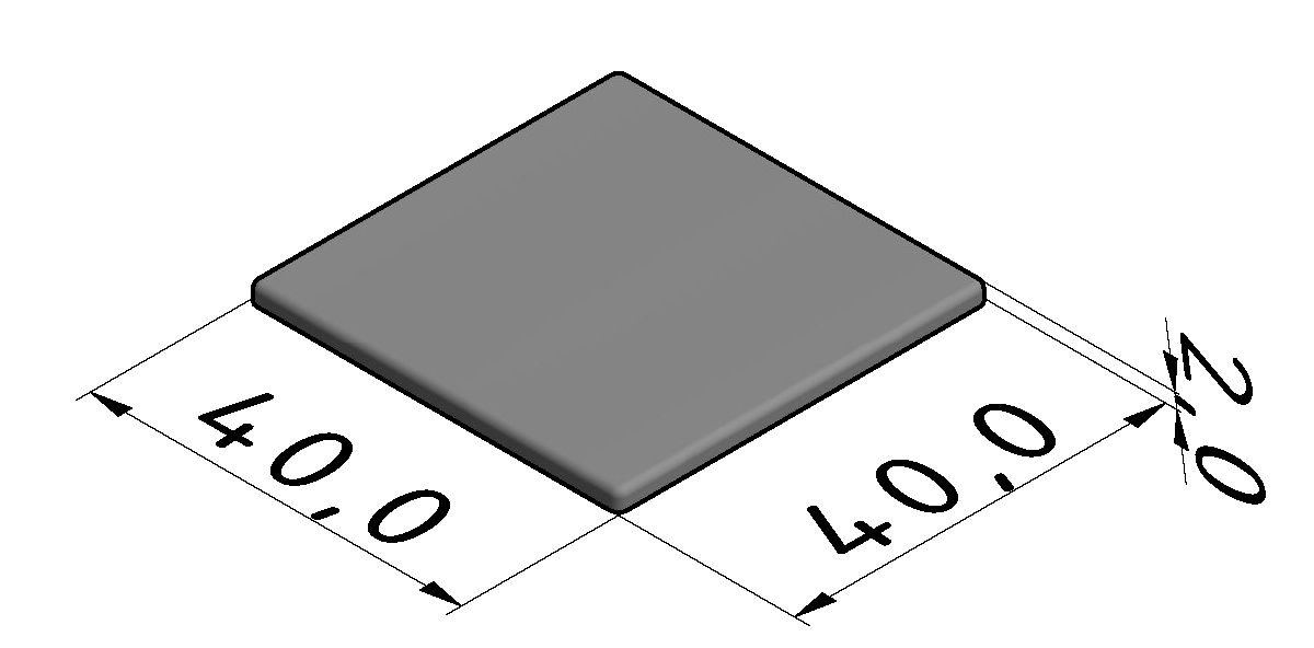 Abdeckkappe X 8 40x40,  grau ähnlich RAL 7042 Abdeckkappe X 8 40x40,  grau ähnlich RAL 7042