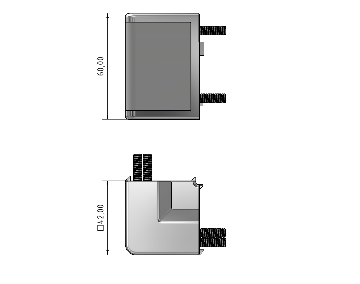 Rahmenprofil-Eckverbindungssatz 8 40x20