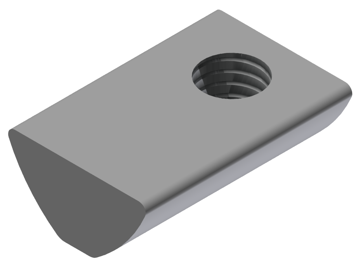 T-Slot Nut 5 St M4, bright zinc-plated