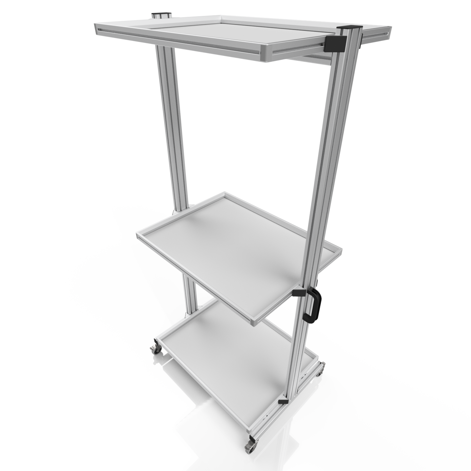 Systemwagen für Eurobehälter 80 x 60 H 200 cm ohne Auszug 