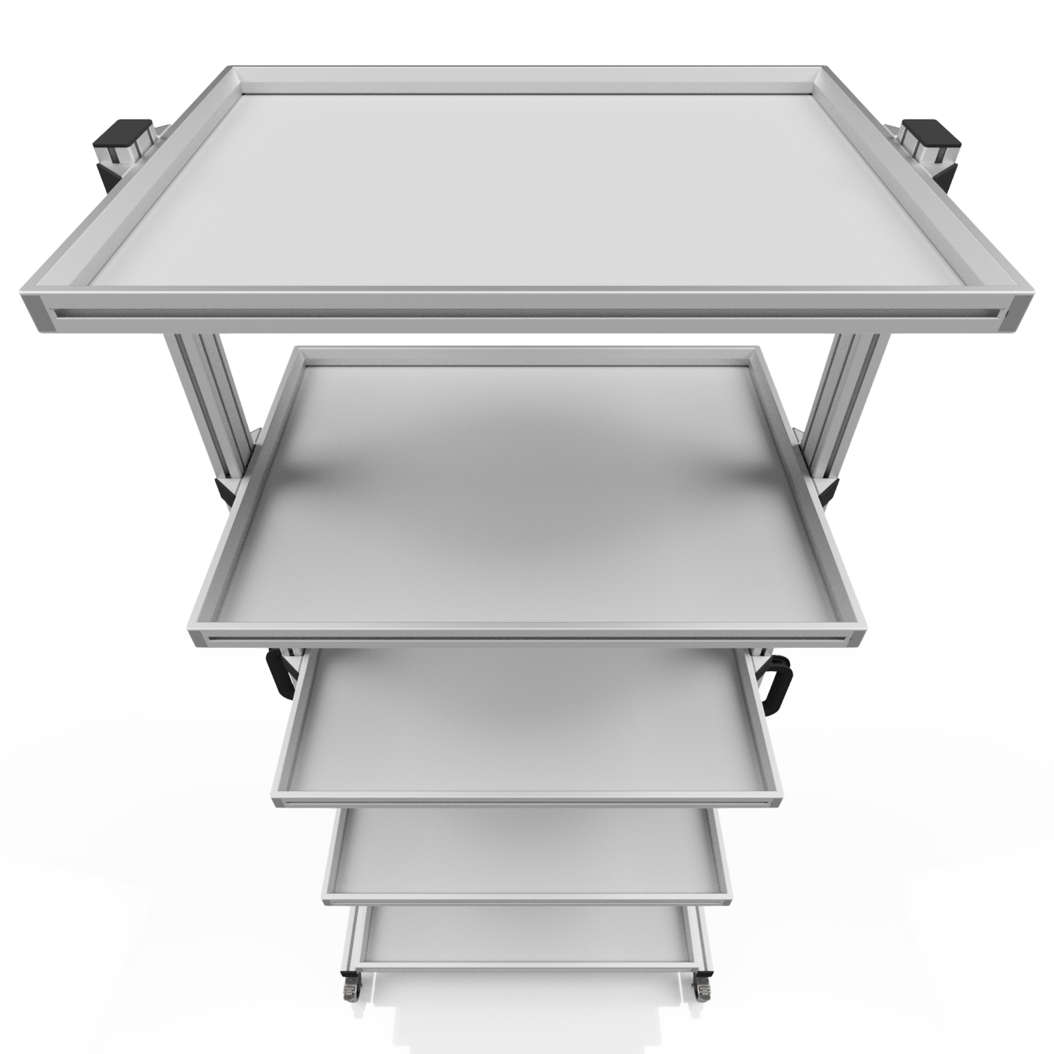 System trolley for Euro containers 80 x 60 H 200 cm without pull-out