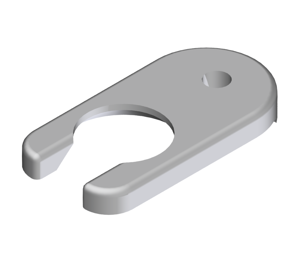 Klemmlasche D60, weißaluminium Klemmlasche D60, weißaluminium