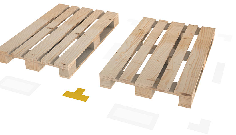 Bodenmarkierung T-Form 75 - grün