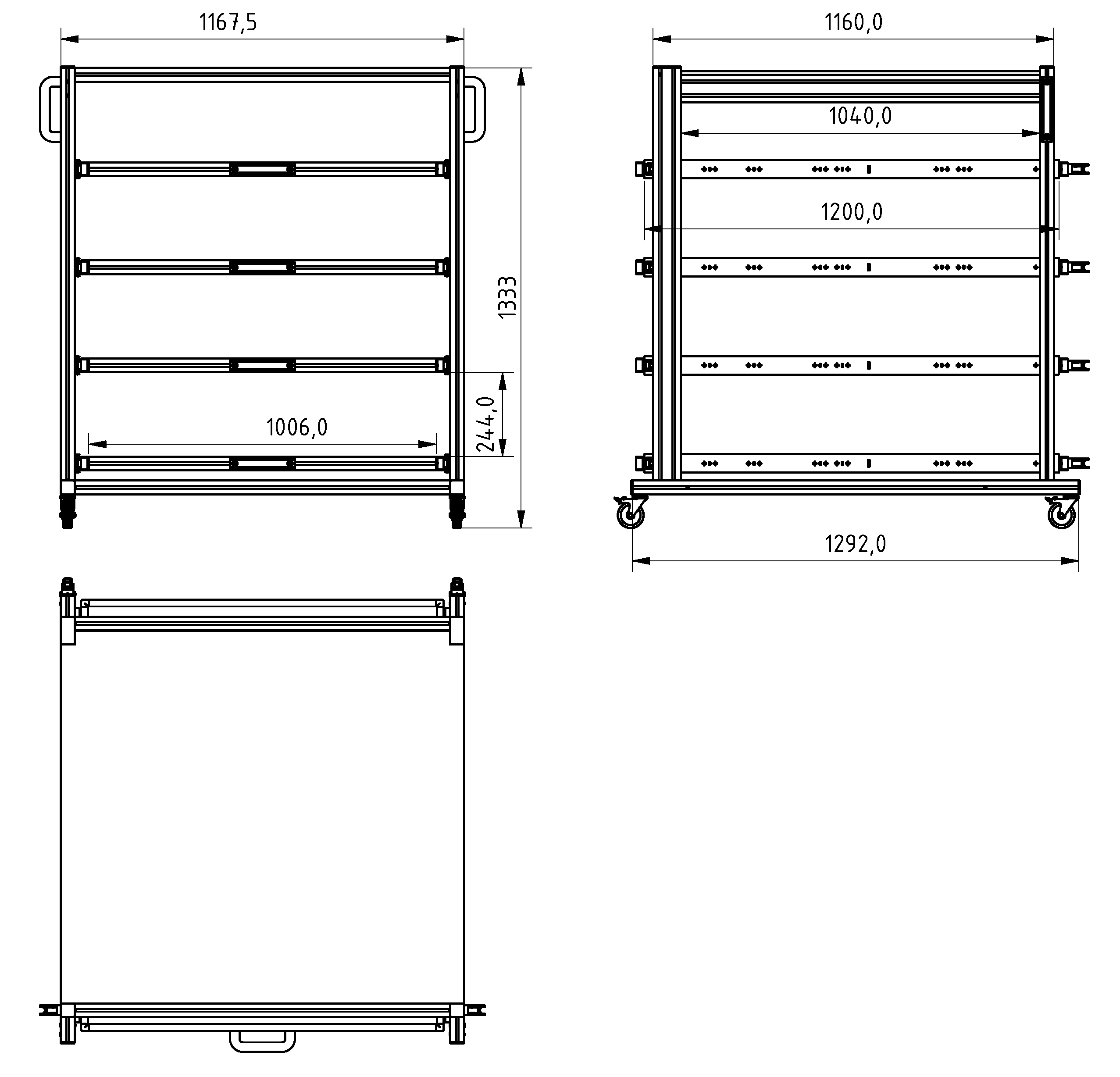 ESD Systemwagen im Palettenformat  XL