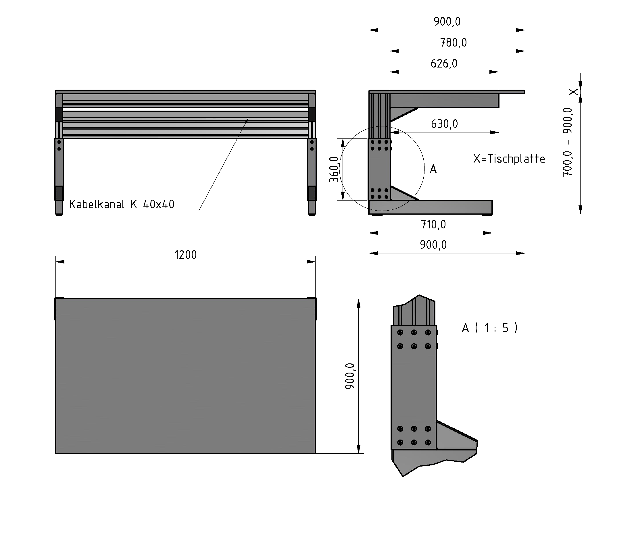 C Line Arbeitstisch-1200x900 BM 40