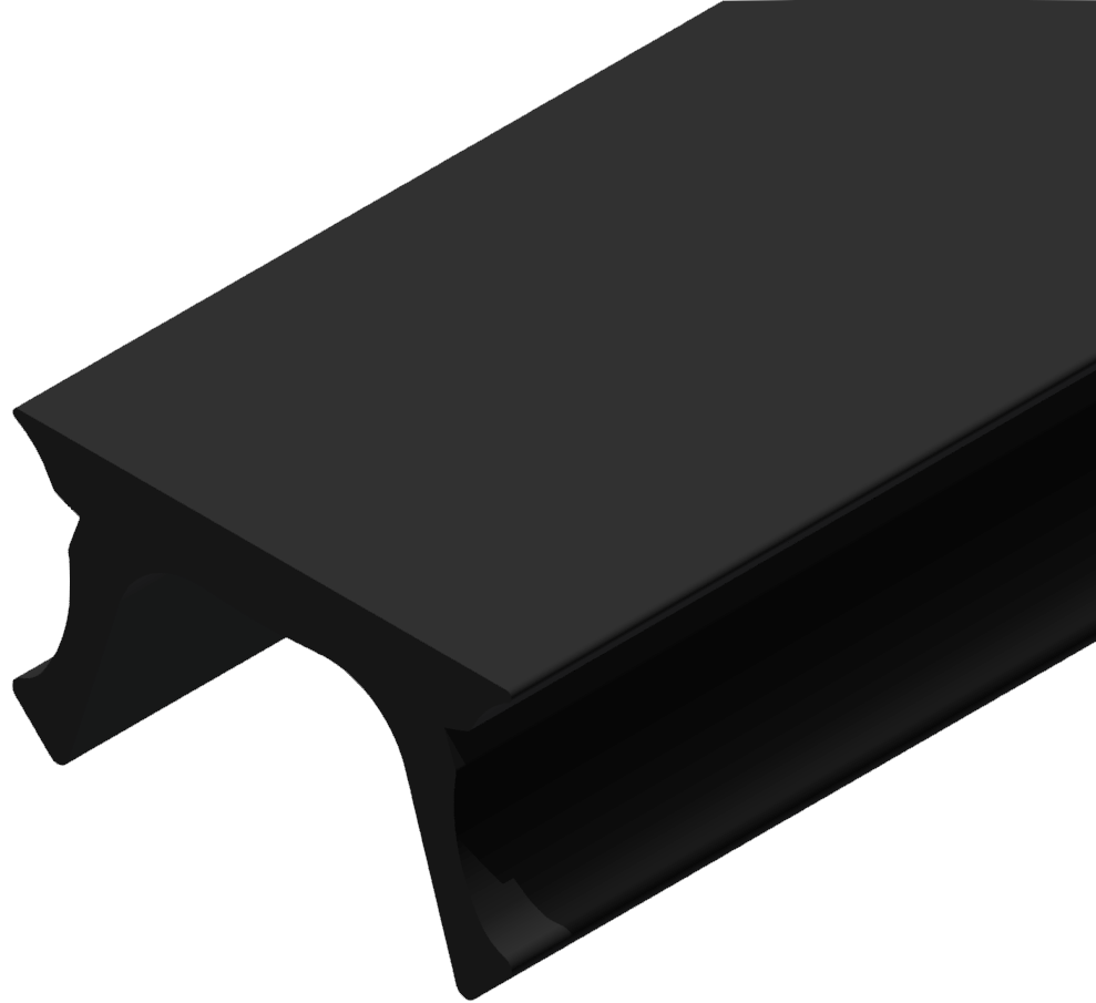 Abdeckprofil 8 PP, schwarz