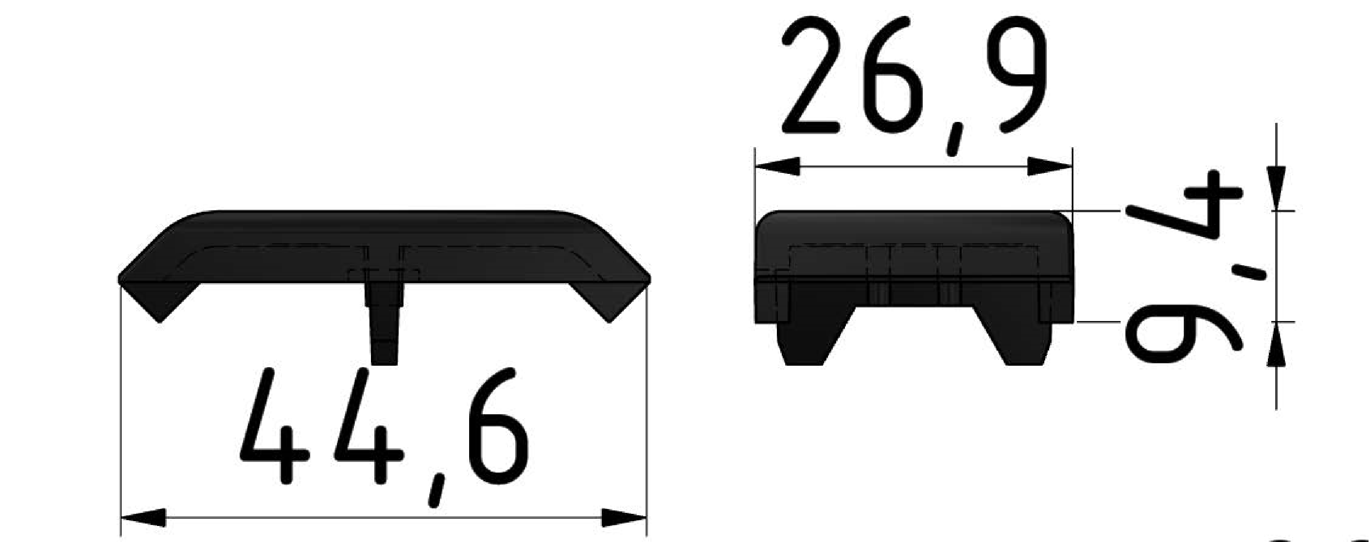 Winkelabdekkappe 30x30, grau-8