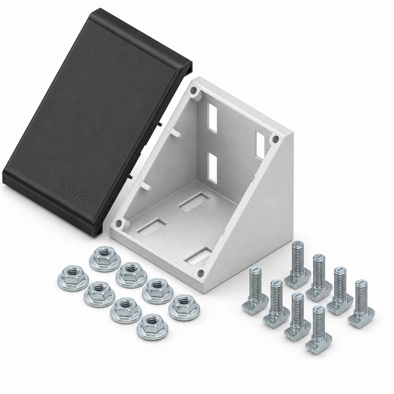 Winkelsatz 90x90, weißaluminium-10