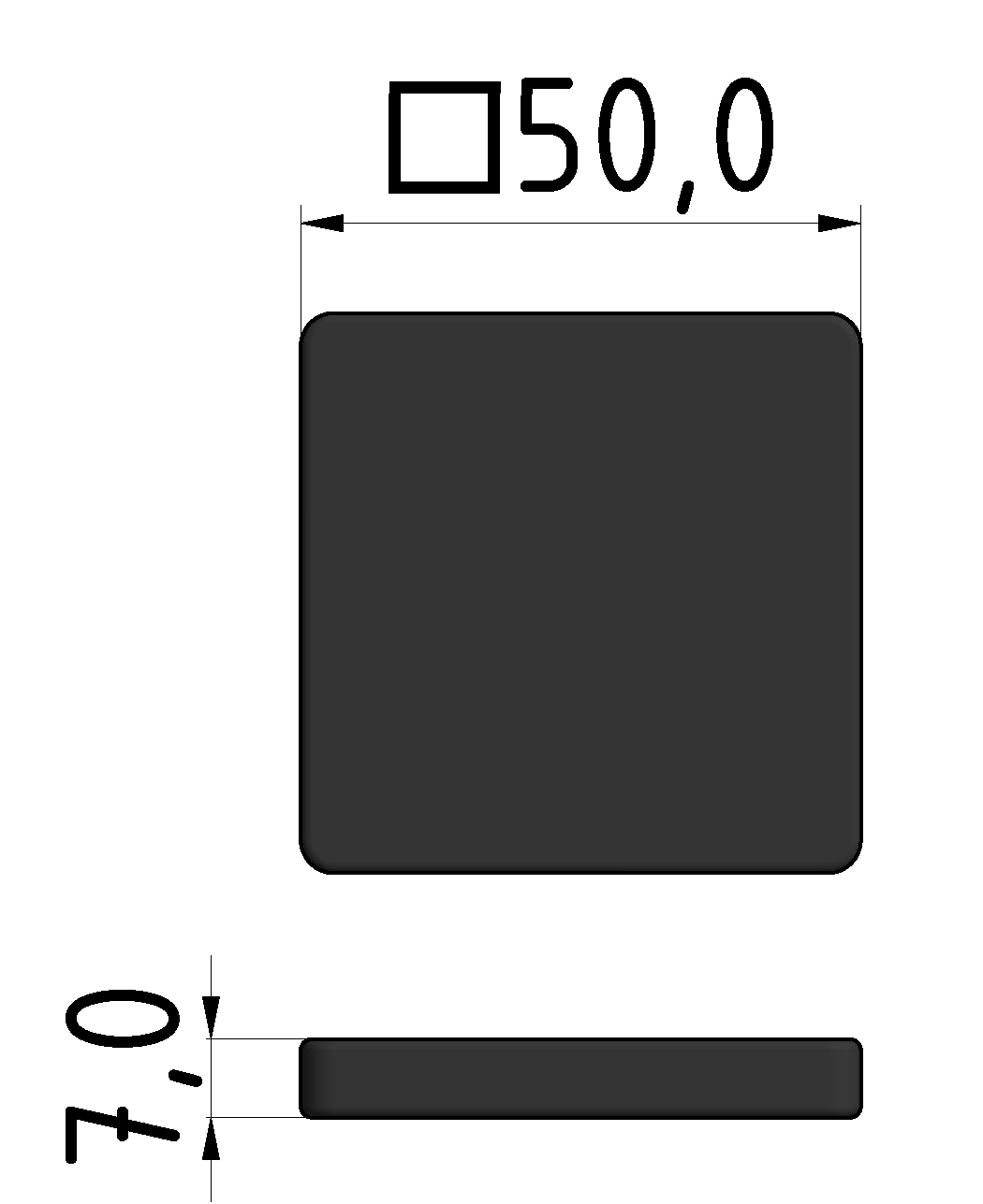 Gummieinsatz D D60, schwarz Gummieinsatz D D60, schwarz