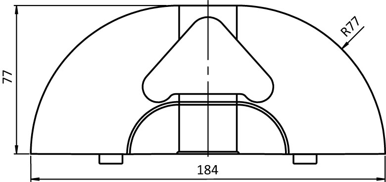 End cap XLfor parking rail high-high -Set