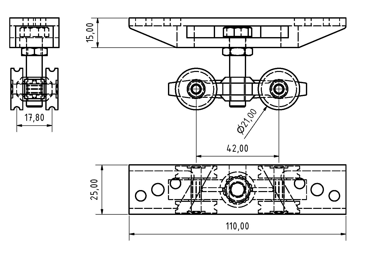 Laufwagensatz 8 40x40 Laufwagensatz 8 40x40