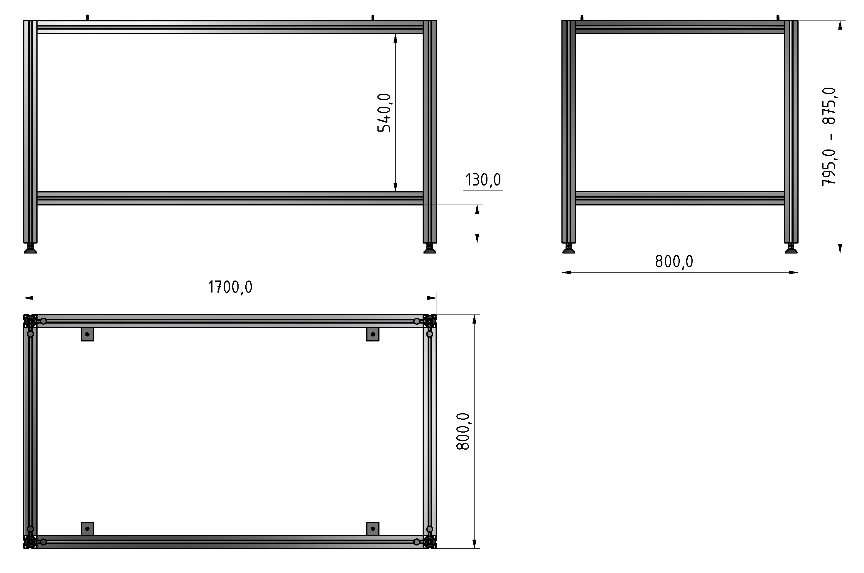 Packing Line table frame