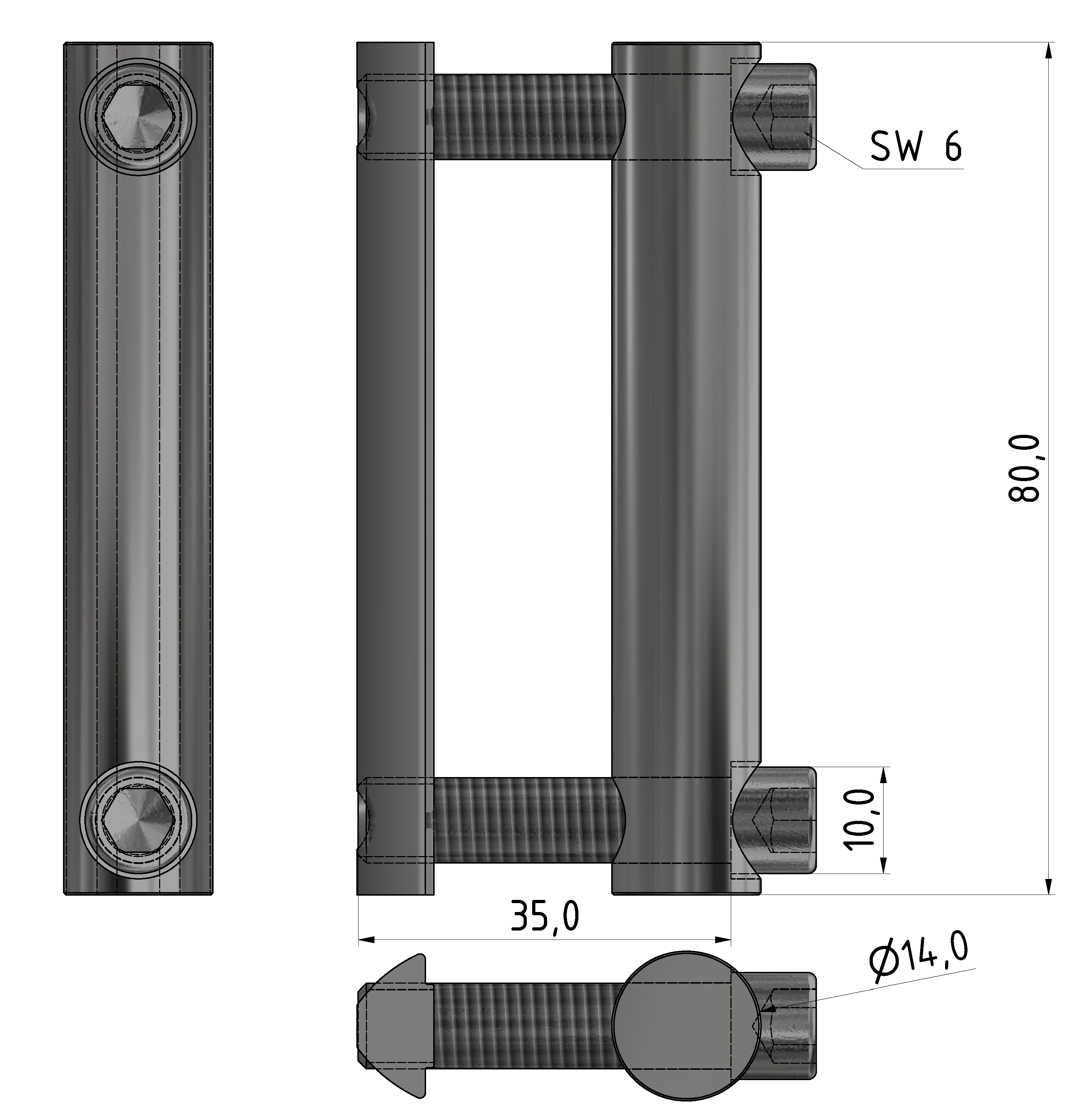 Bolzen-Verbindersatz 8 80, verzinkt Bolzen-Verbindersatz 8 80, verzinkt