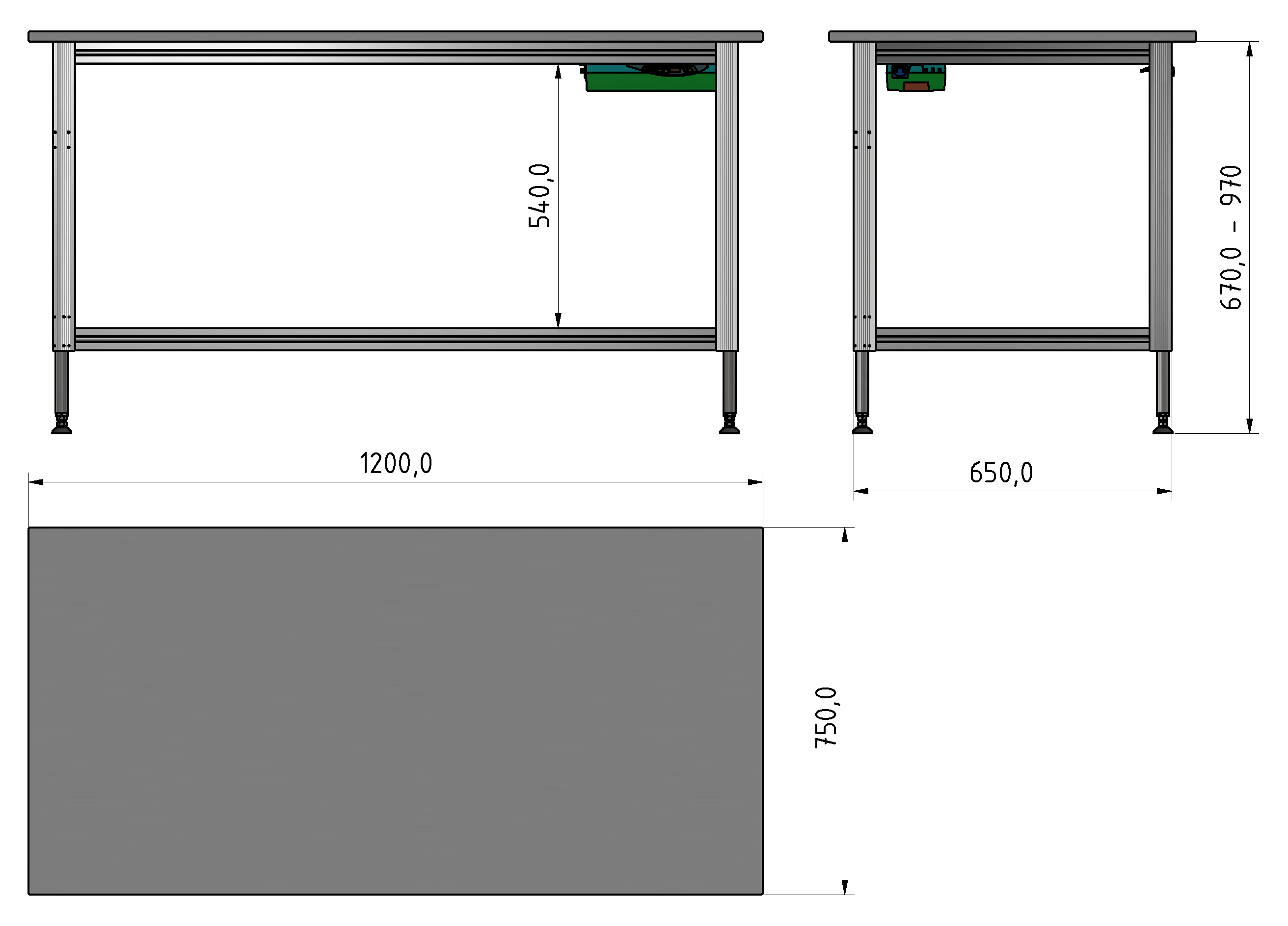 Packing Line ergo Arbeitstisch