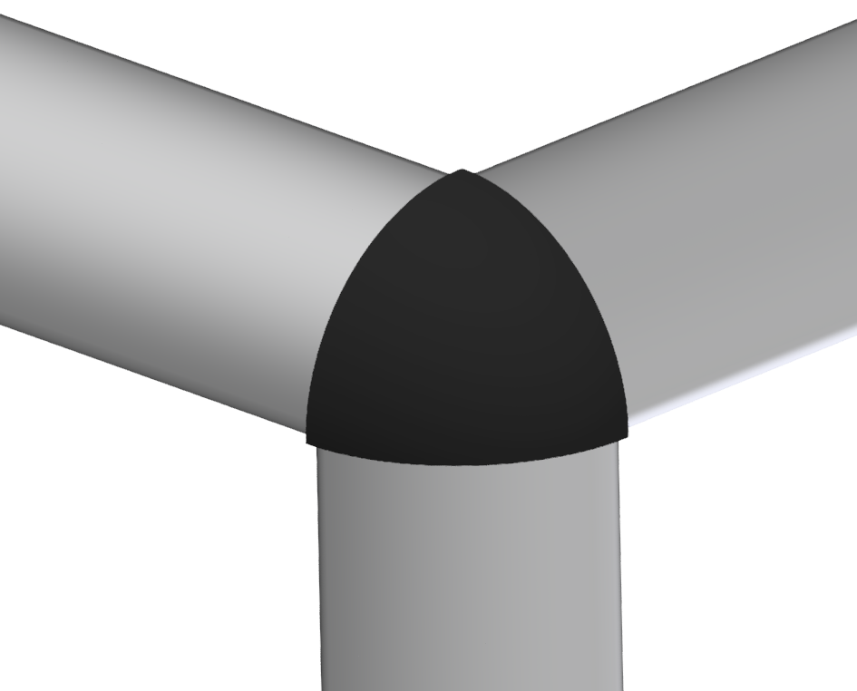Verbindungssatz 6 R30-90°, schwarz