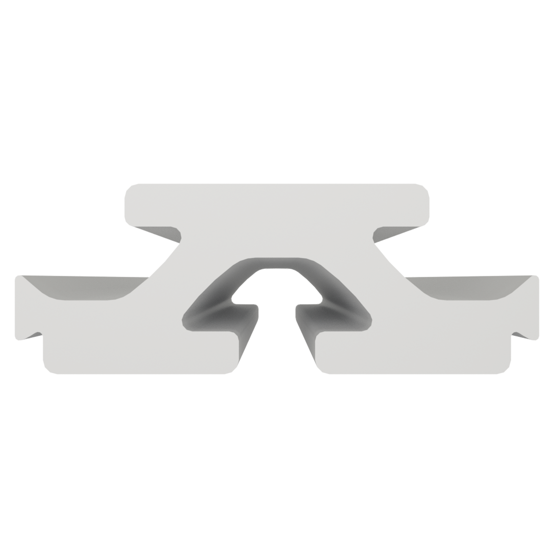 Bed Plate Connection Profile 8 55x20, natural