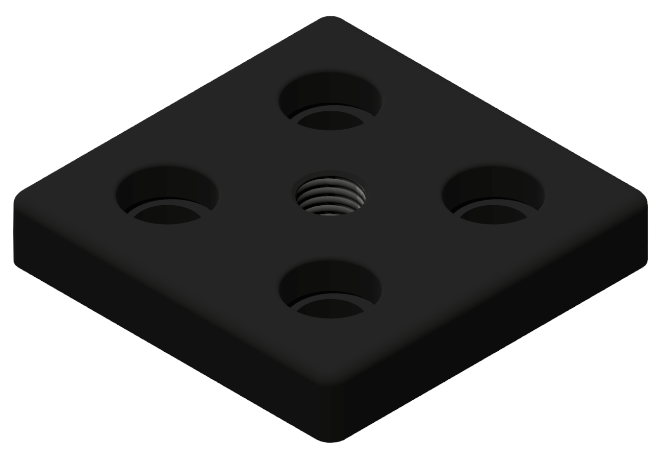 Fußplatte 90x90 M16 - 10