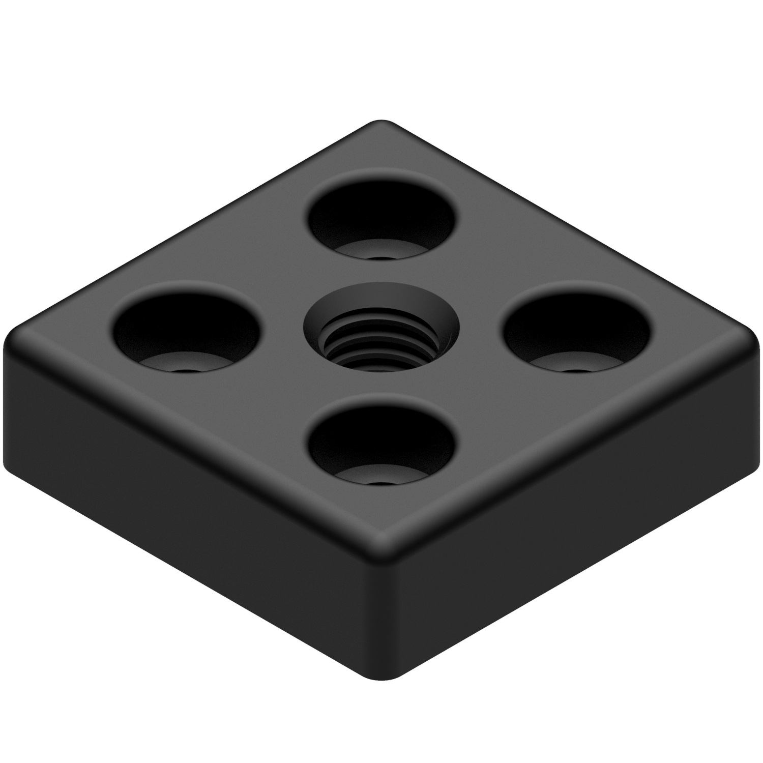 Fußplatte 5 40x40, M10, schwarz