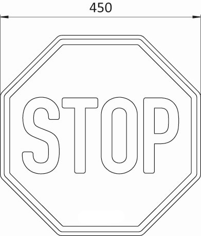 Stop floor sign