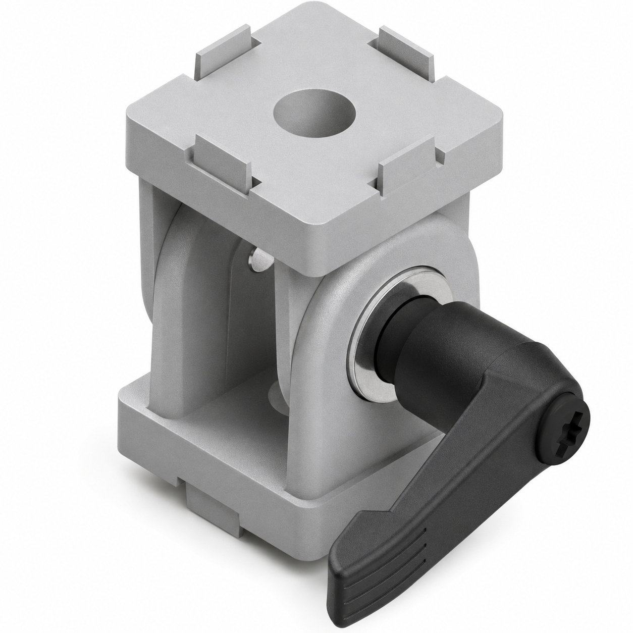 Gelenk 30 mit Klemmhebel, weißaluminium-8