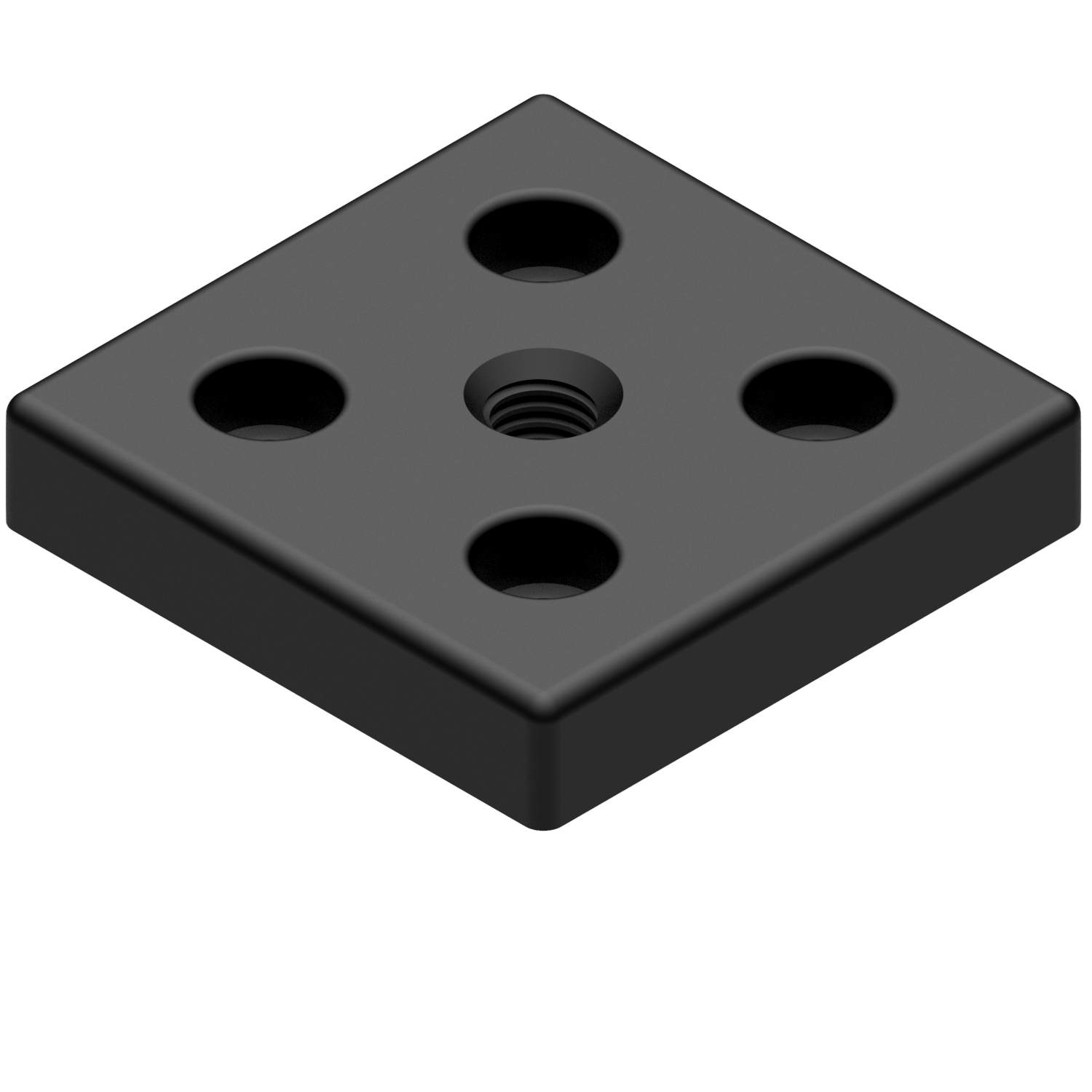 Fußplatte 6 60x60, M10, schwarz