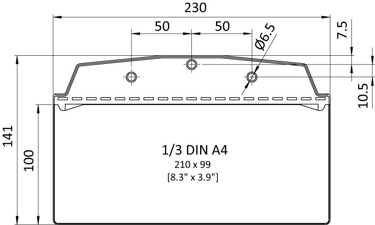 Anhänge-Sichttasche 1/3 DIN A4 hoch