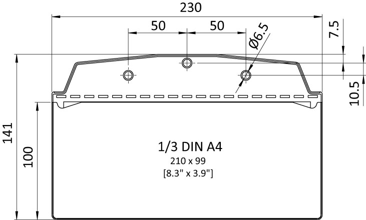 Anhänge-Sichttasche 1/3 DIN A4 hoch - grün