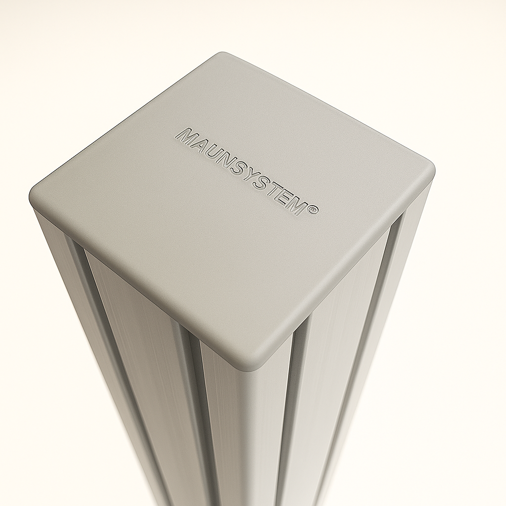 Abdeckkappe 8 80x80, grau ähnlich RAL 7042