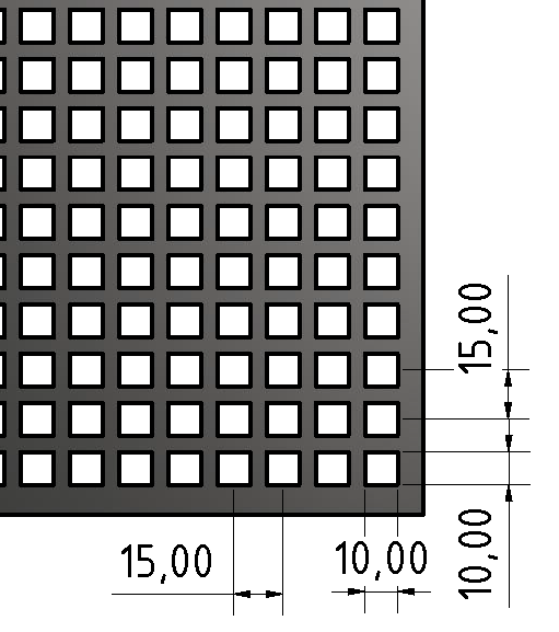 Lochblech Alu QG10-15 Aluminium 2mm Zuschnitt individuell auf Maß