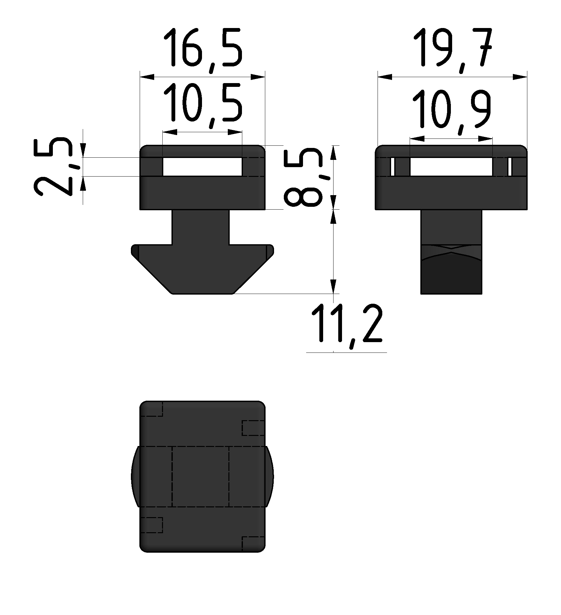 Universal-Halter 8, schwarz