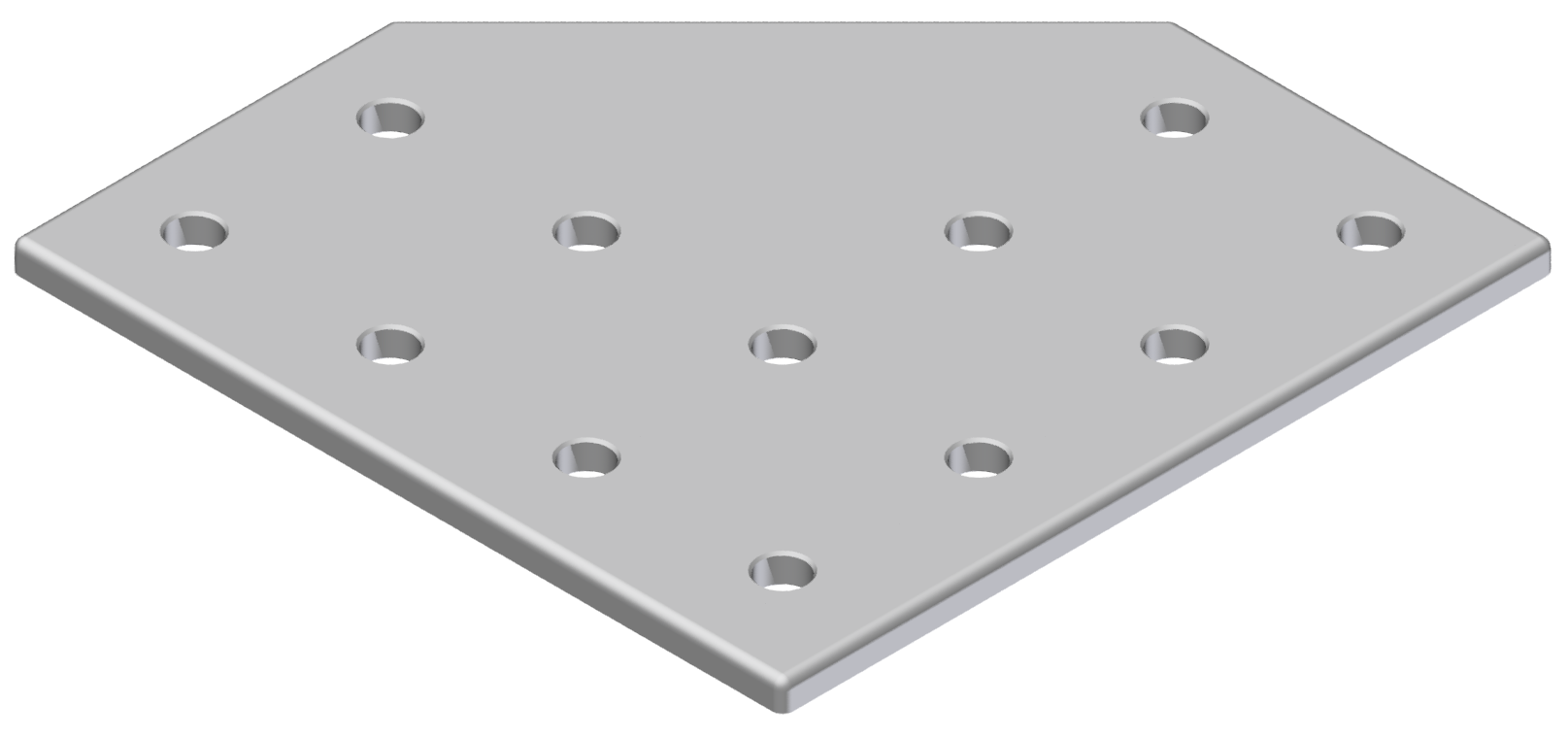 Verbinderplatte L 160x160, eloxiert-10