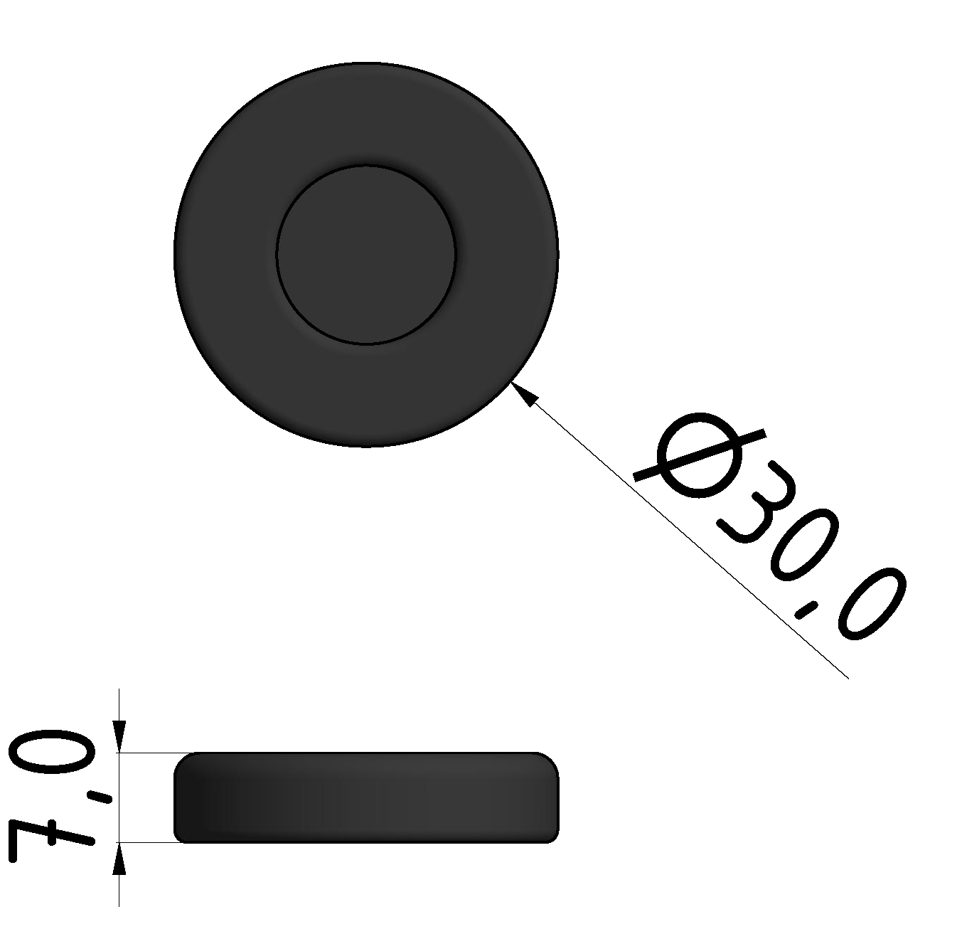 Anti Slip Plate A-D D40, black