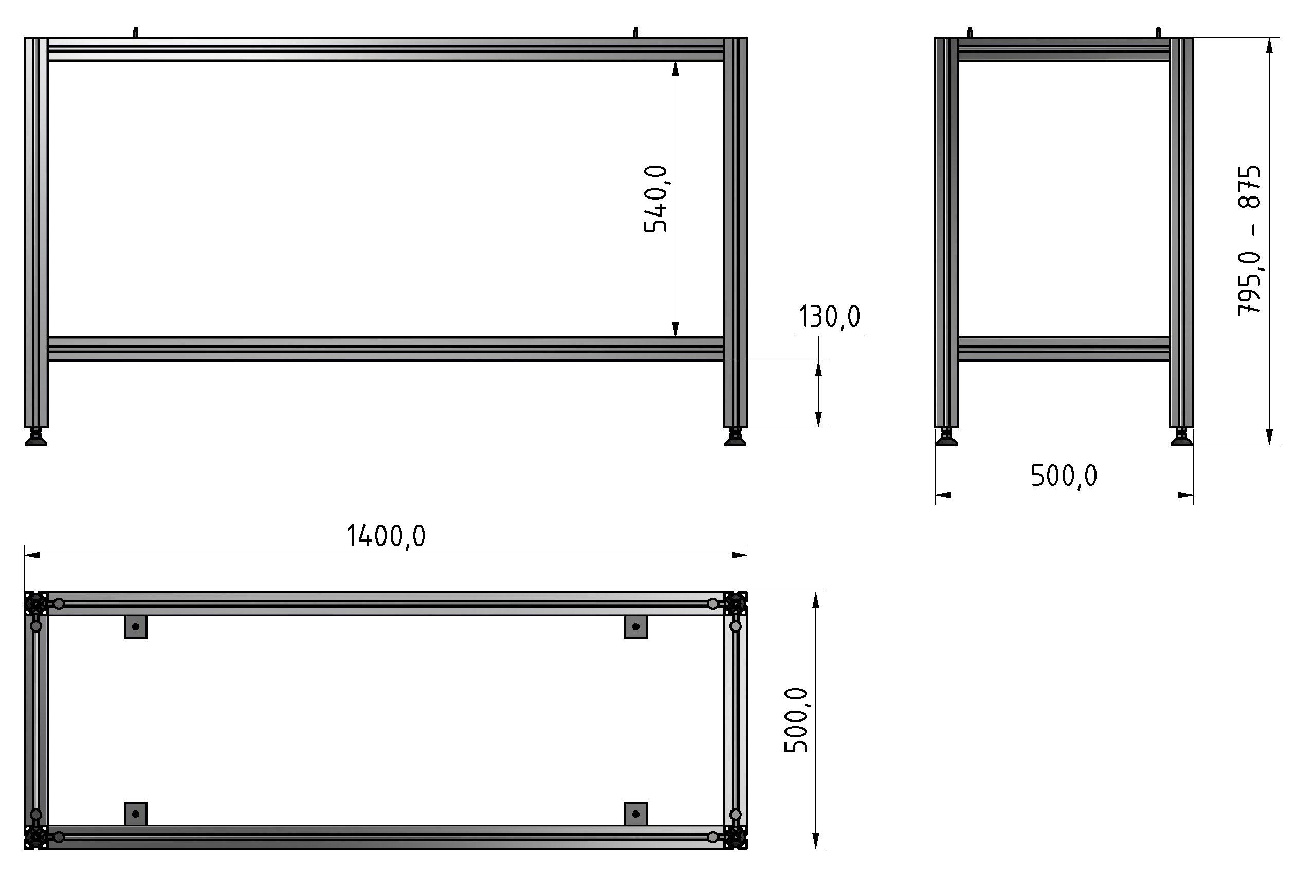 Packing Line table frame