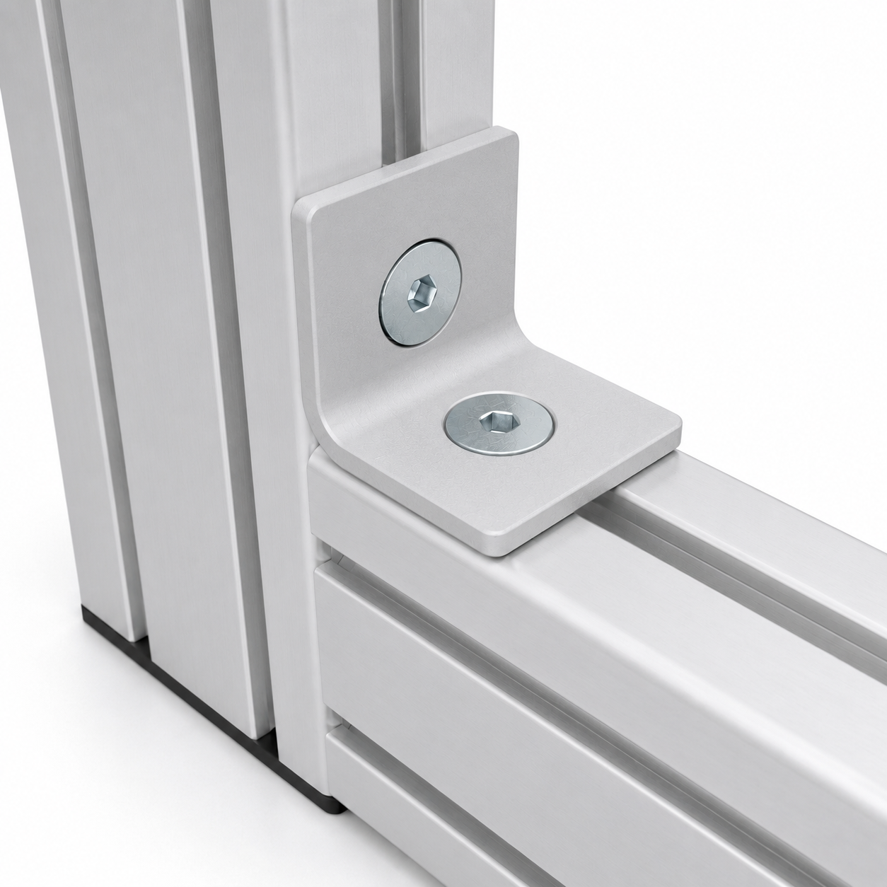 Winkel 8 40 St, weißaluminium ähnlich RAL 9006