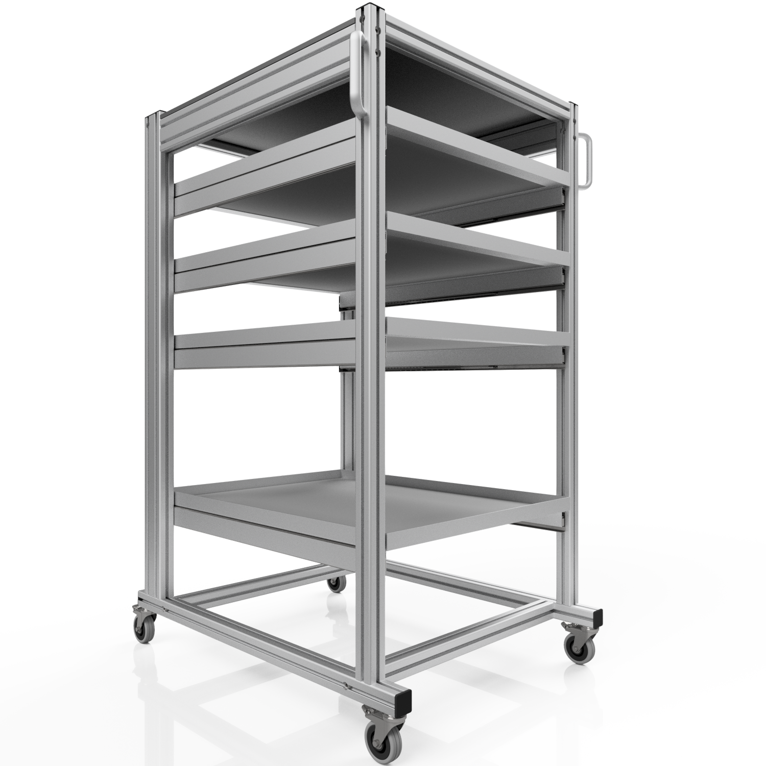 ESD Systemwagen für Eurobehälter 80x60 H 134 cm