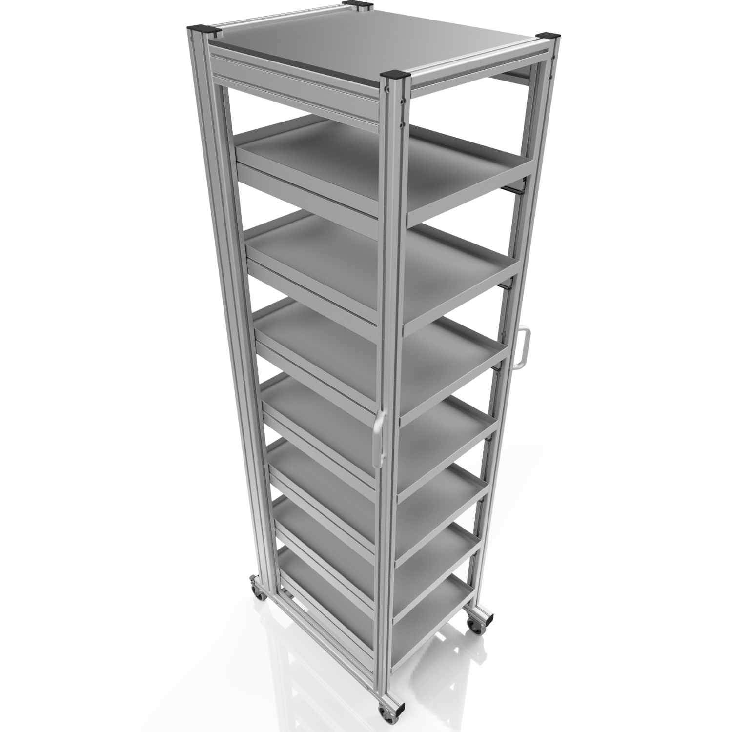 Systemwagen für Eurobehälter 60x40 H 200 cm