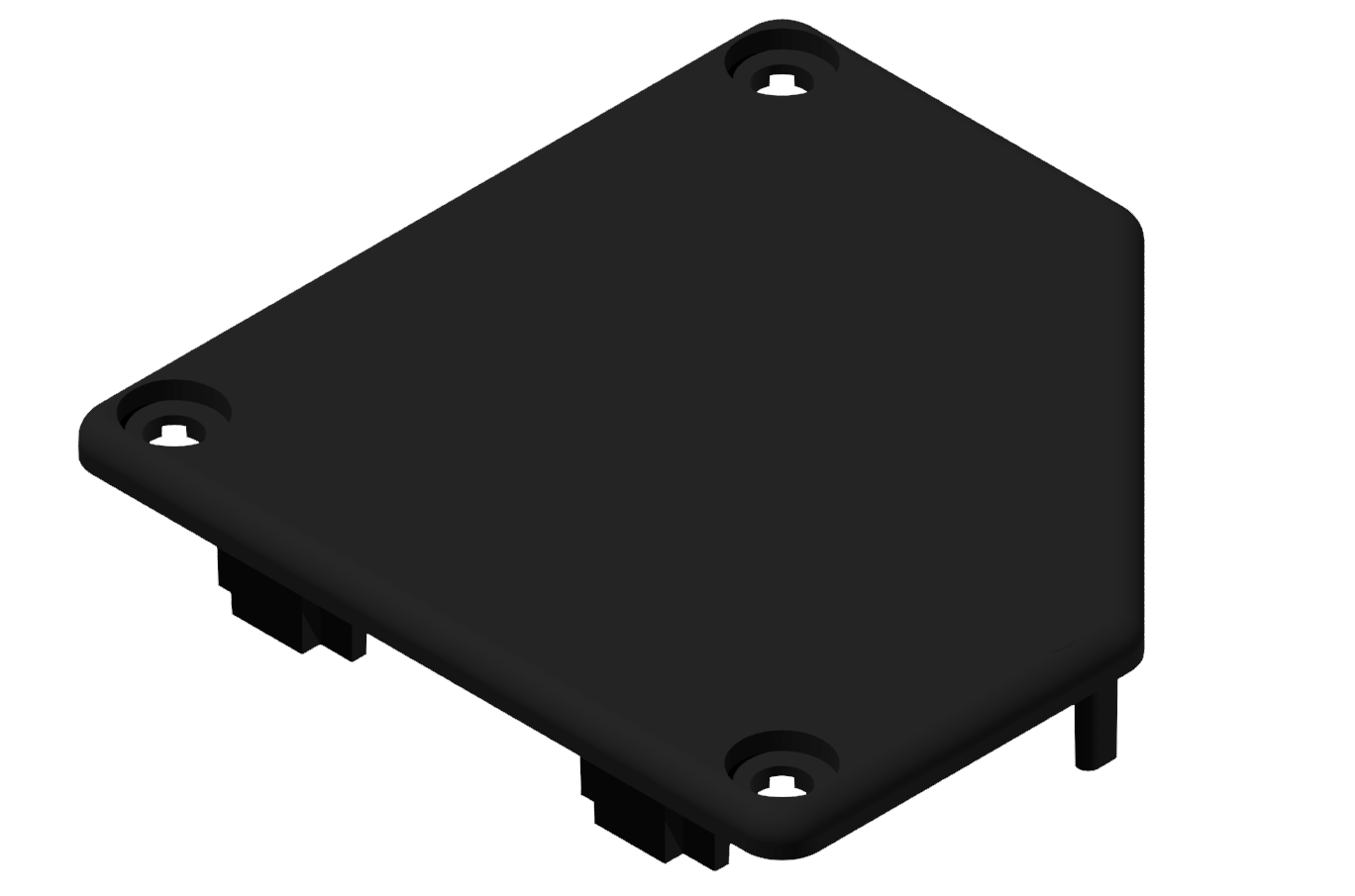 Conduit Cap 80x80 -45° R, black