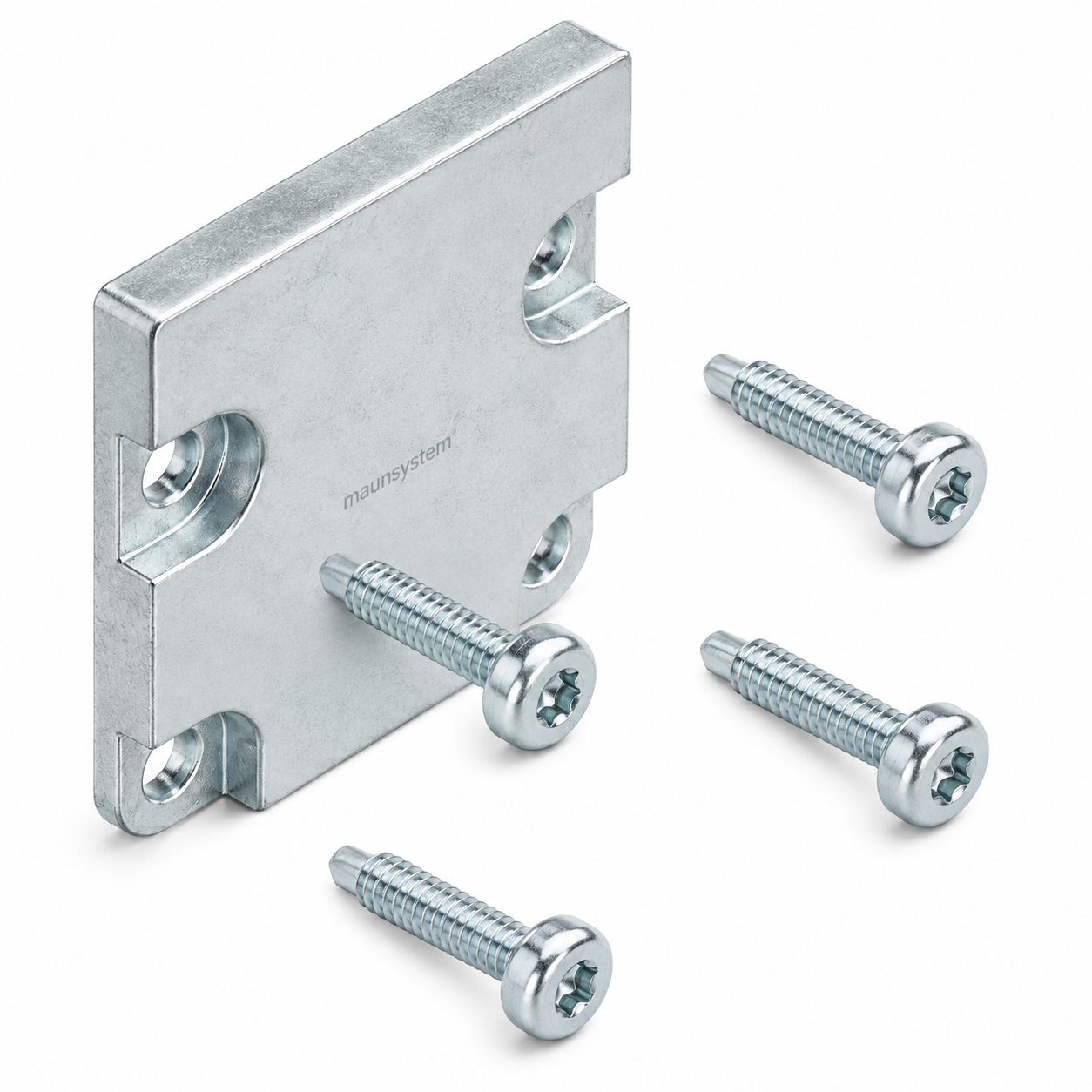 End Plate 40x40 Set, bright zinc-plated - Alu