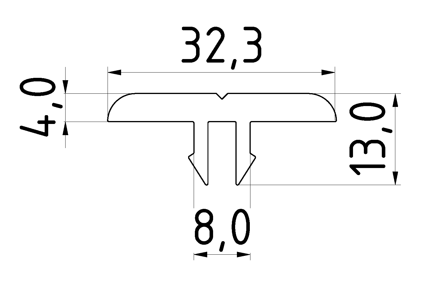 Slide Strip  8, black
