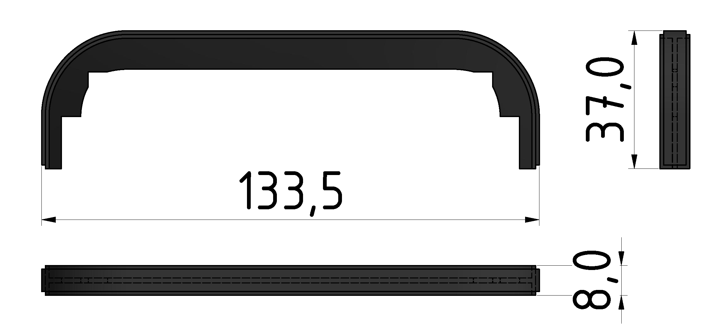 Cap Handle 120 PA, black-6/8/10