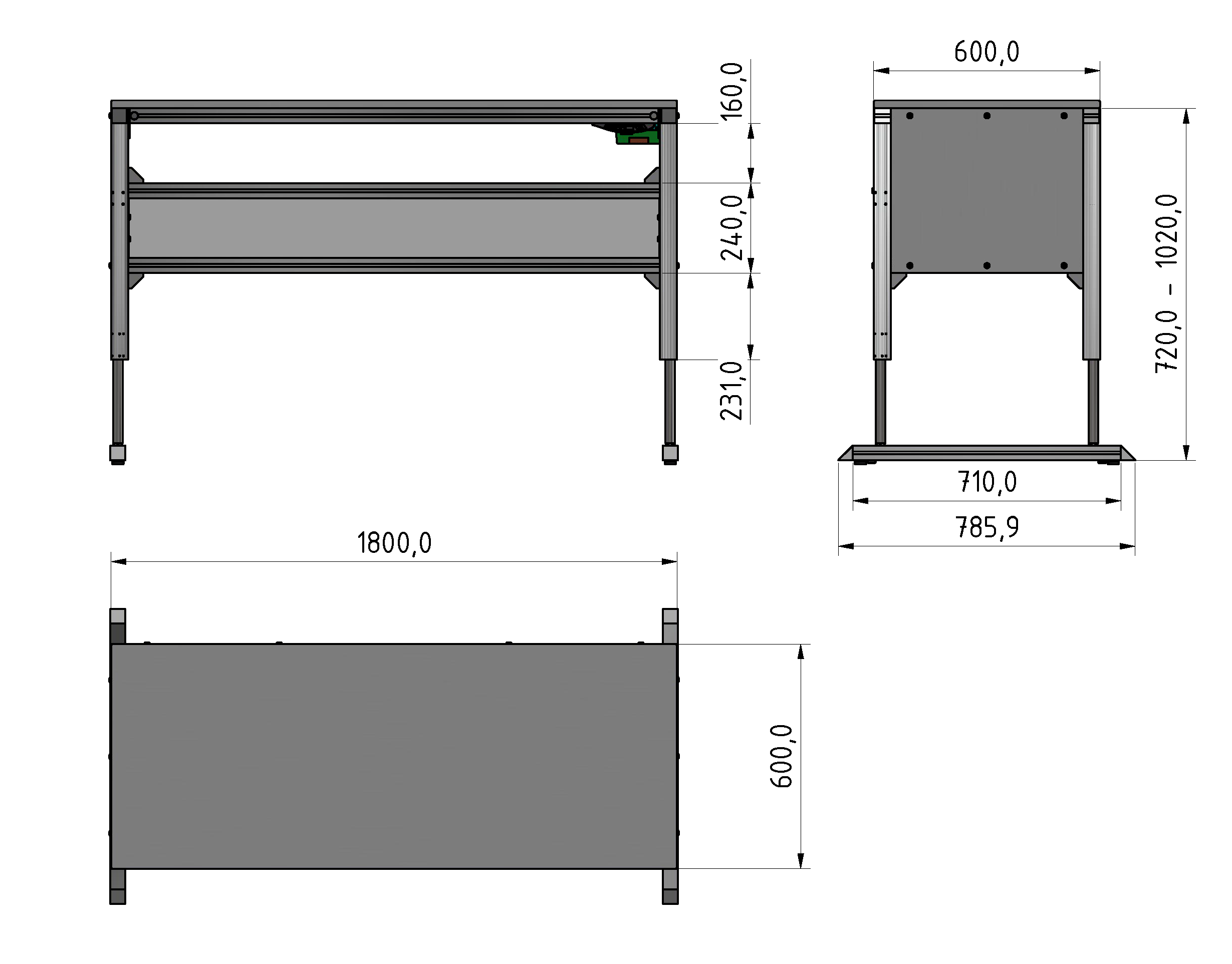 Basic Line ergo Arbeitstisch