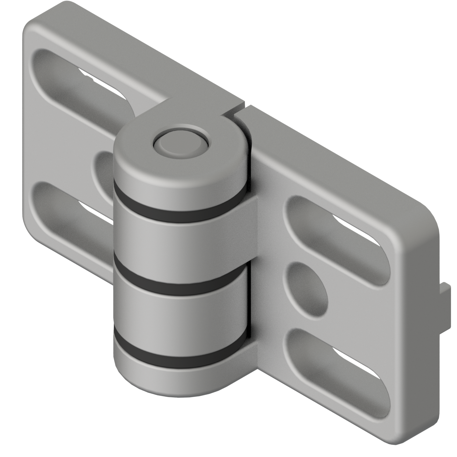 Hinge 8 40 Zn, white aluminium