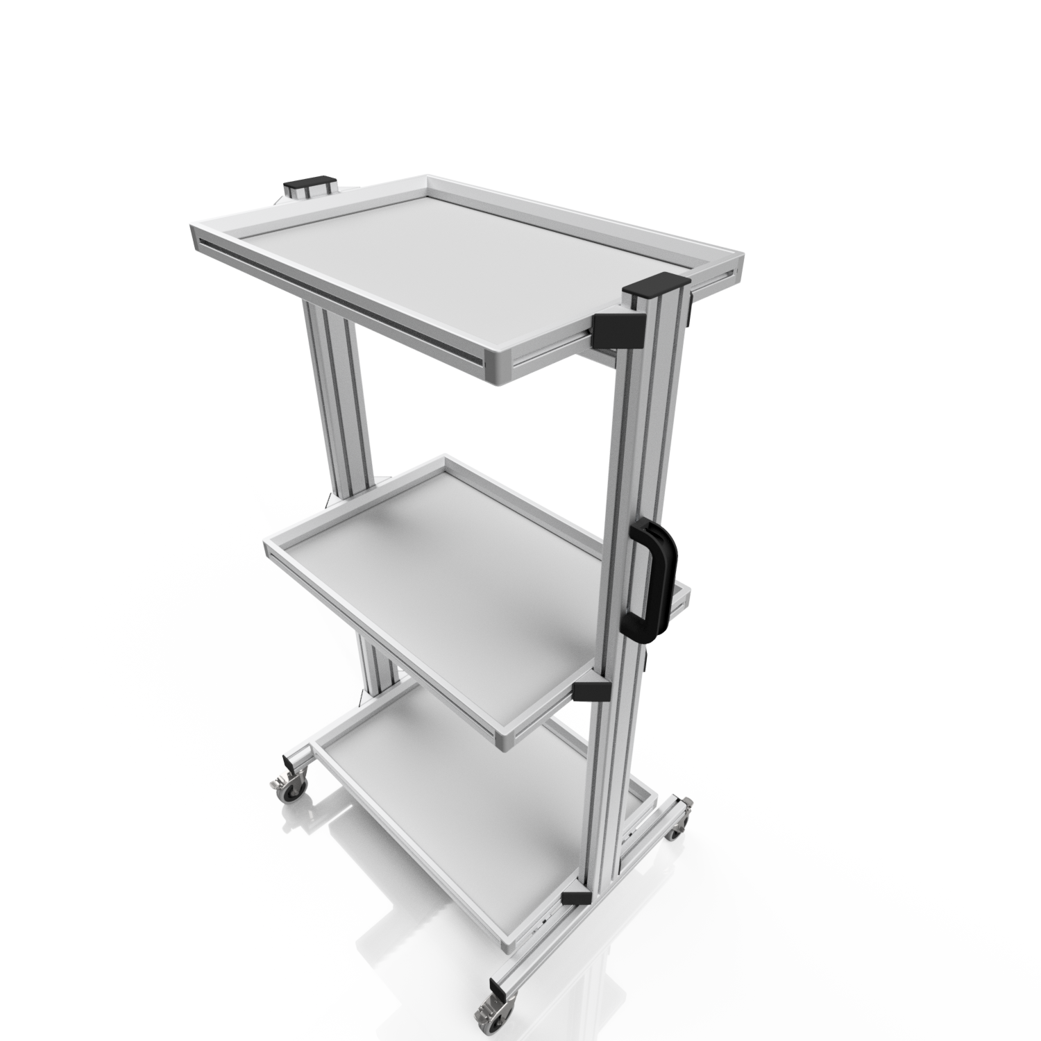 System trolley for Euro containers 60 x 40 H 134 cm without pull-out 