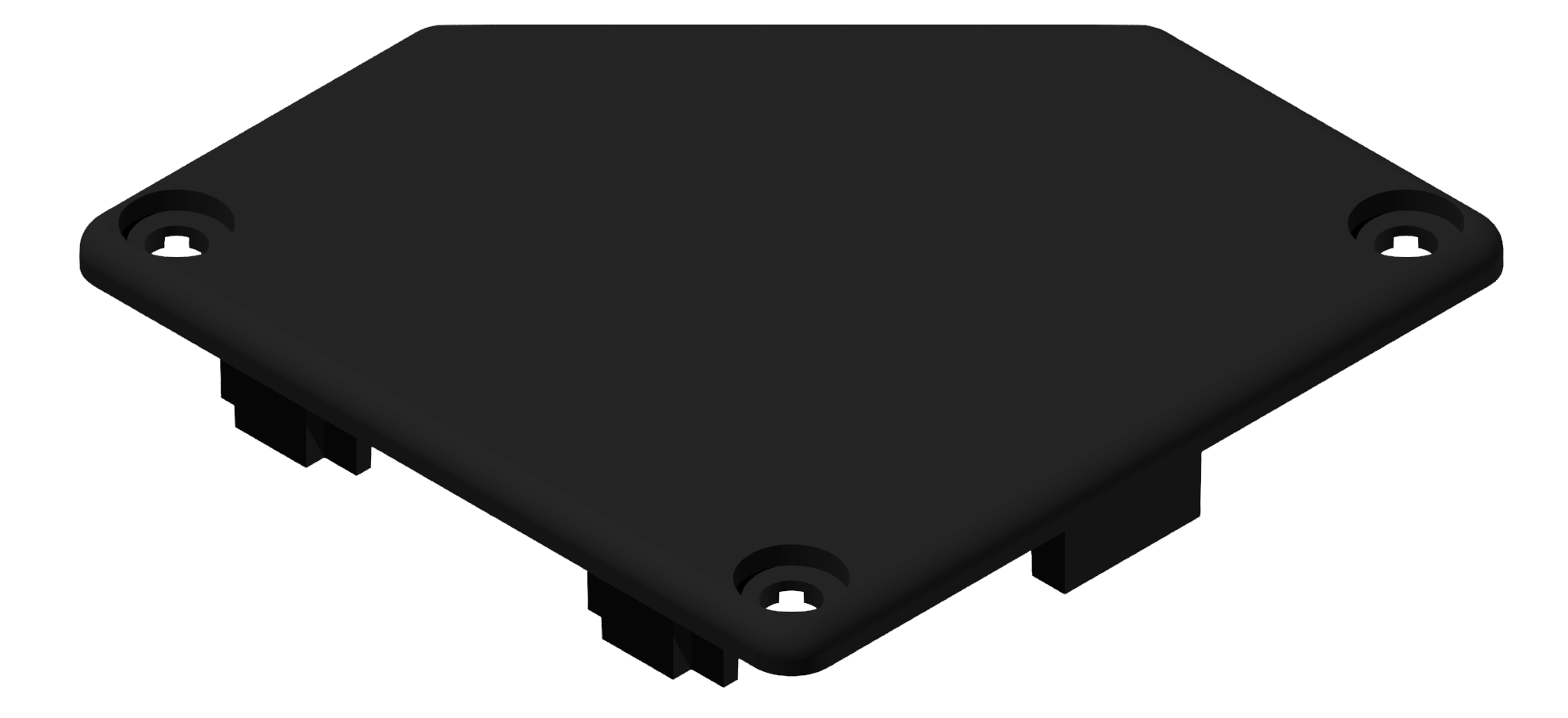 Conduit Cap 80x80 -45° L, black