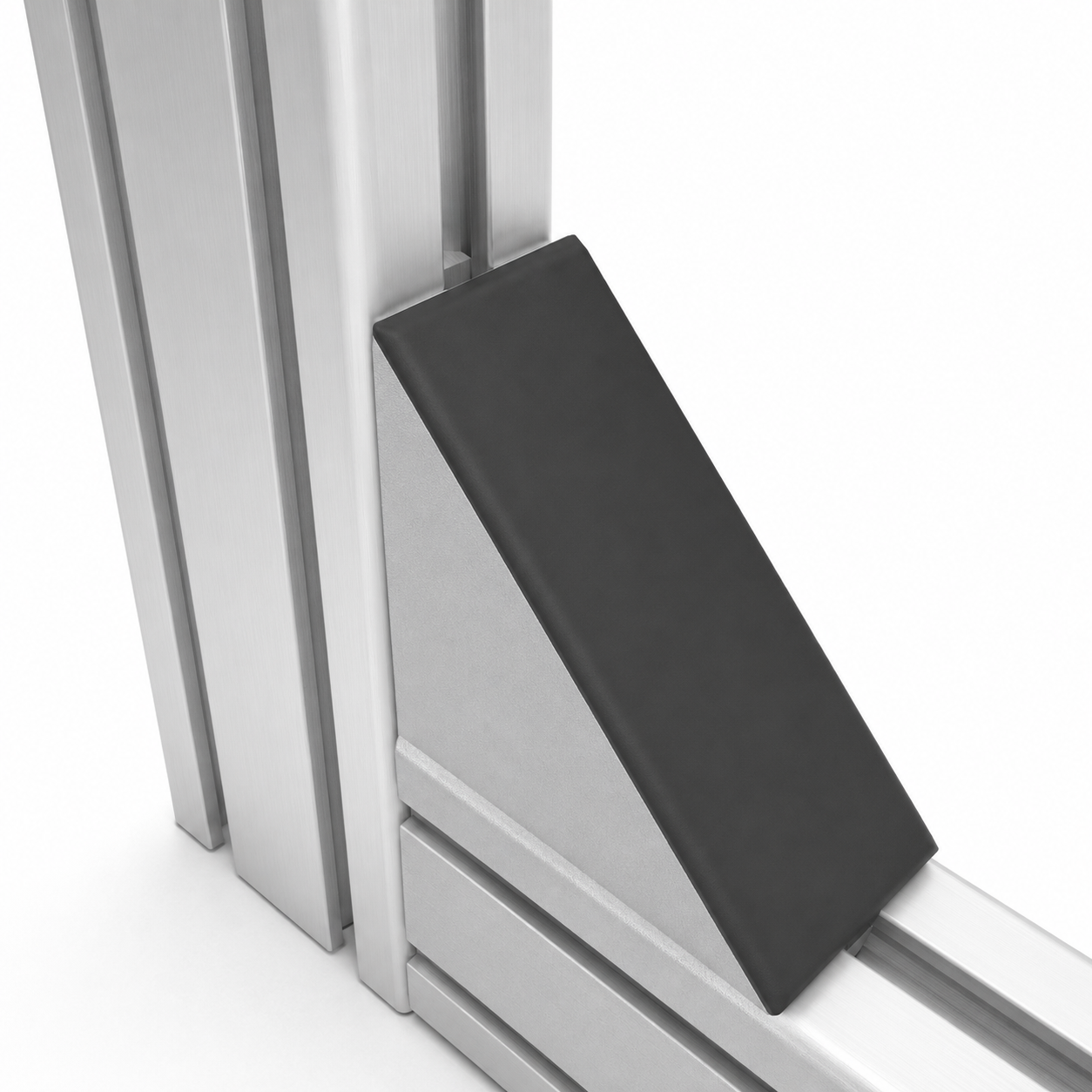 Winkelsatz 8 80x80 Langloch, schwarz