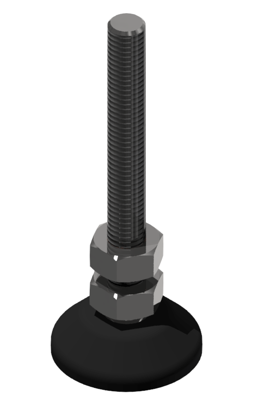 Stellfuß D40, M10x100, schwarz Stellfuß D40, M10x100, schwarz