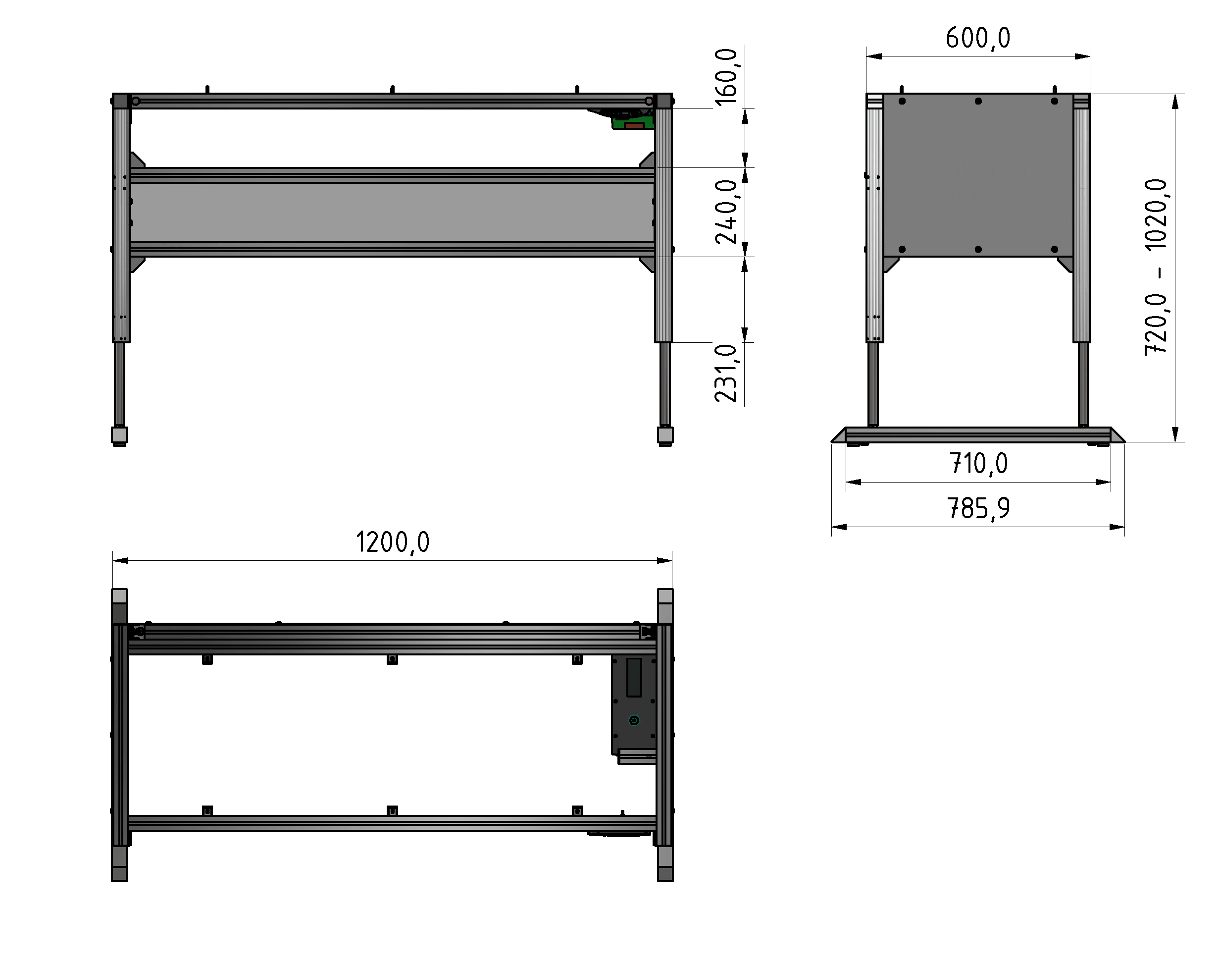 Basic Line ergo  table frame Basic Line ergo  table frame