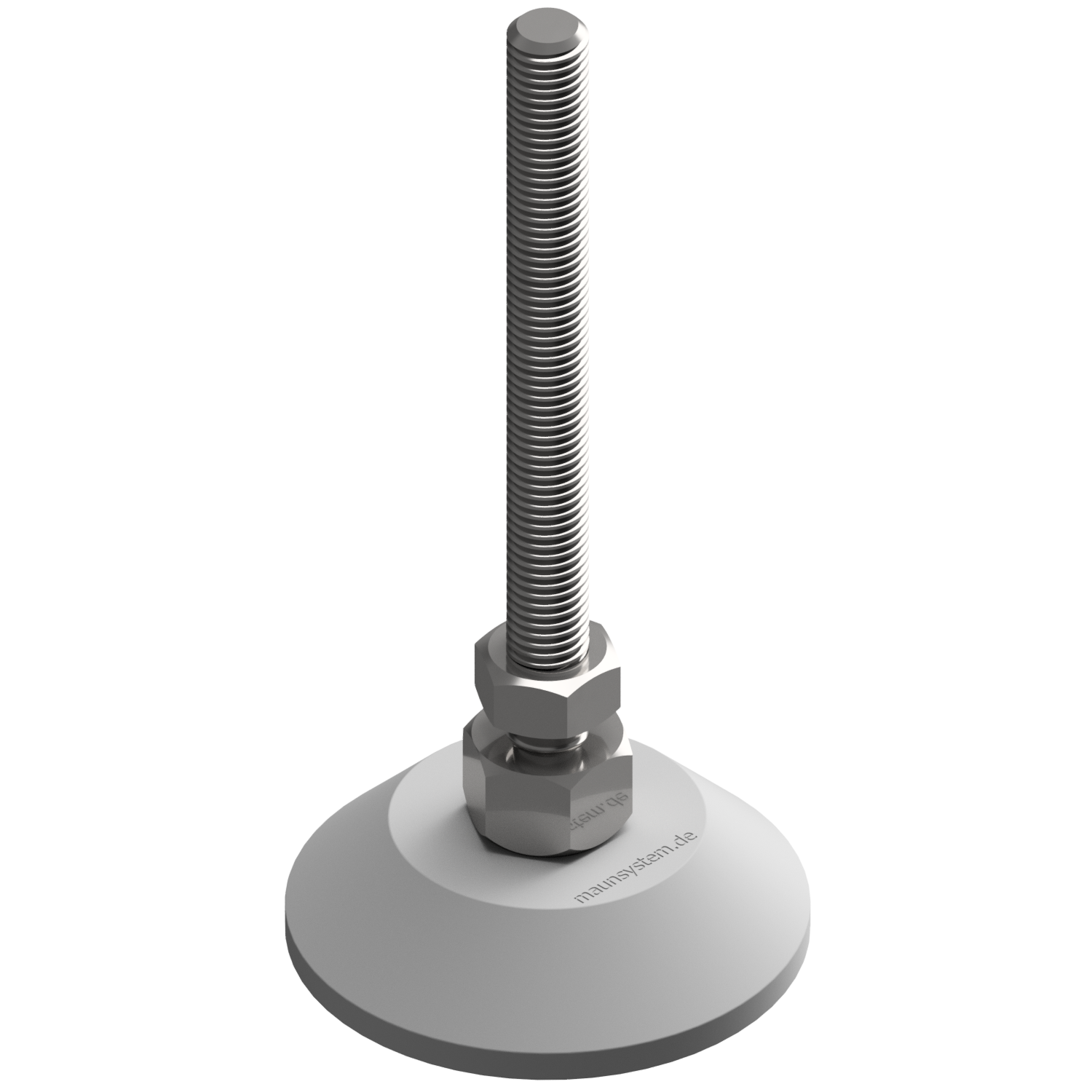 Knuckle Foot D80, M12x160, white aluminium