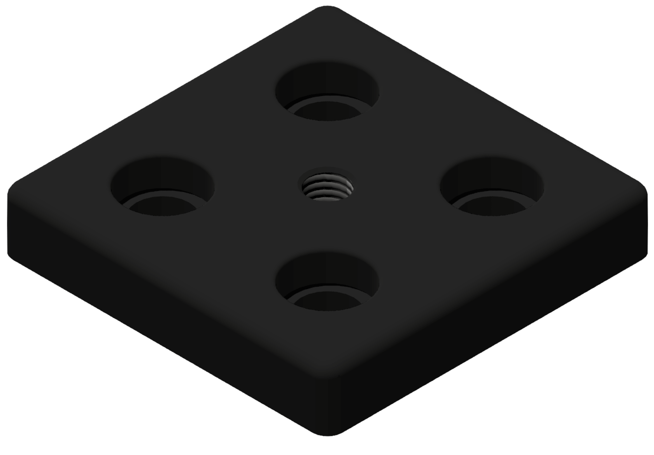 Fußplatte 90x90 M12 - 10